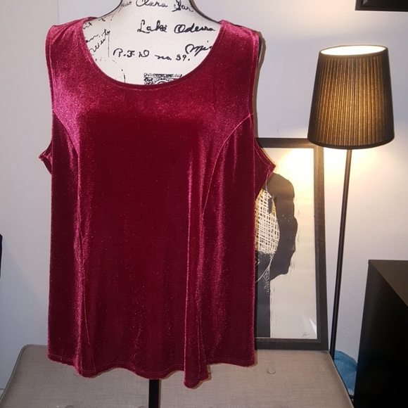 Catherines Tops - Catherines Black Label burgundy shell